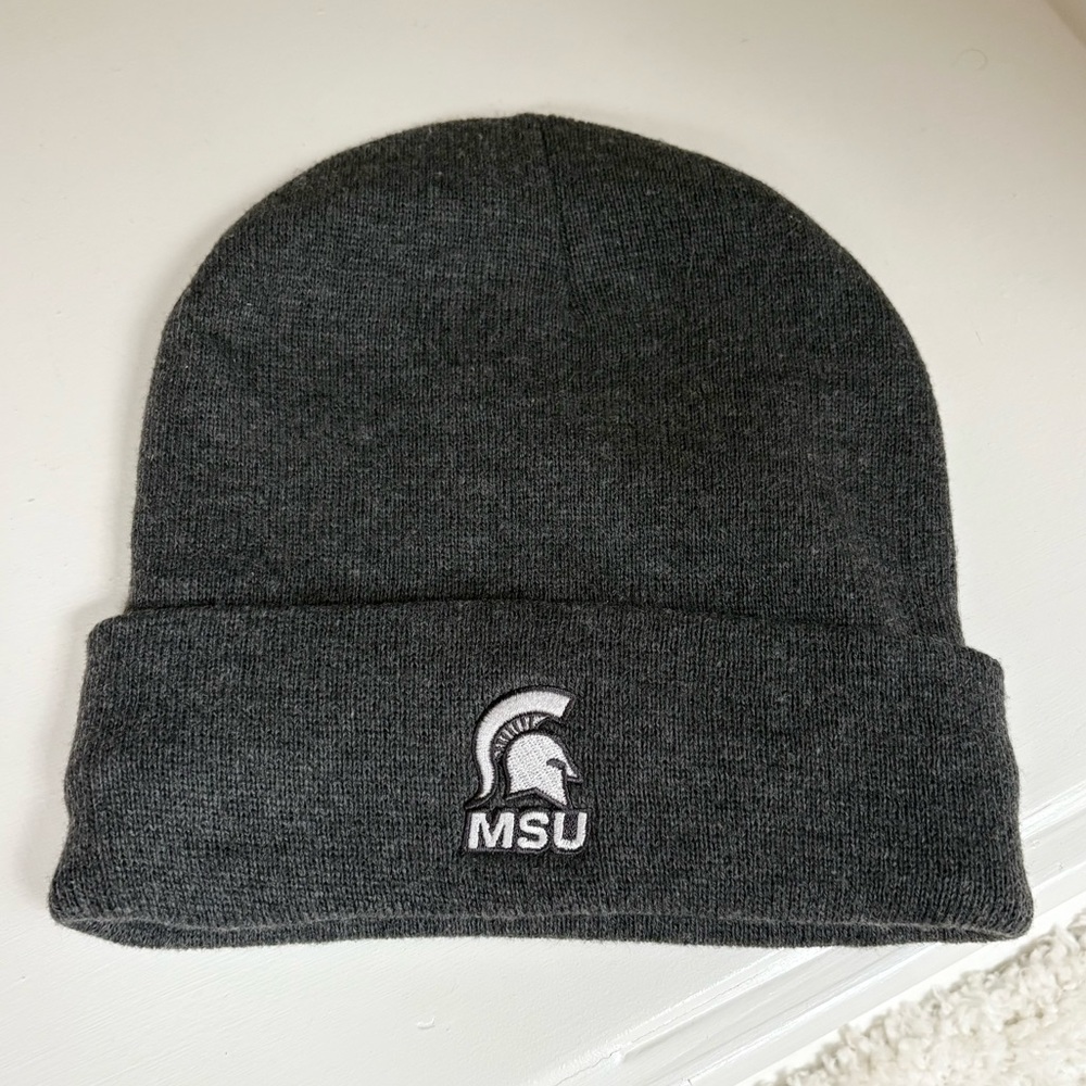 Michigan State Spartans || Knit Hat in Grey